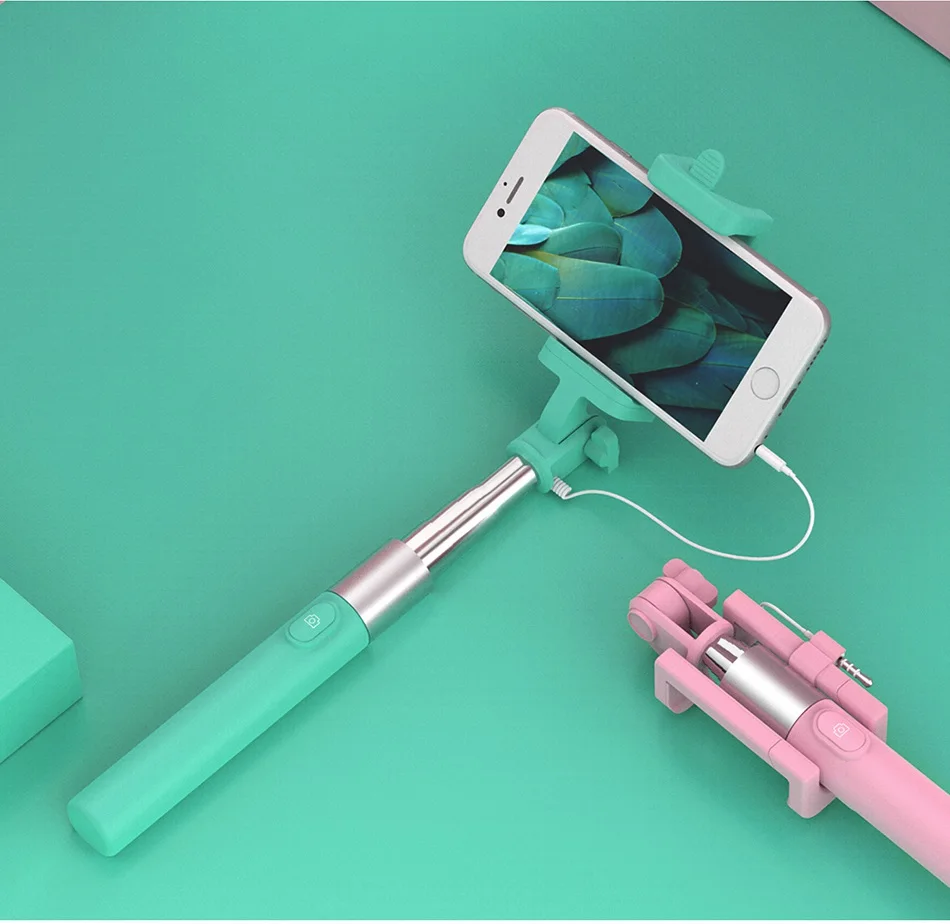 KISSCASE красочный Универсальный телефон селфи палка для iPhone 11 7 6 huawei Xiaomi портативный мини Автоспуск для samsung Galaxy S8 S7