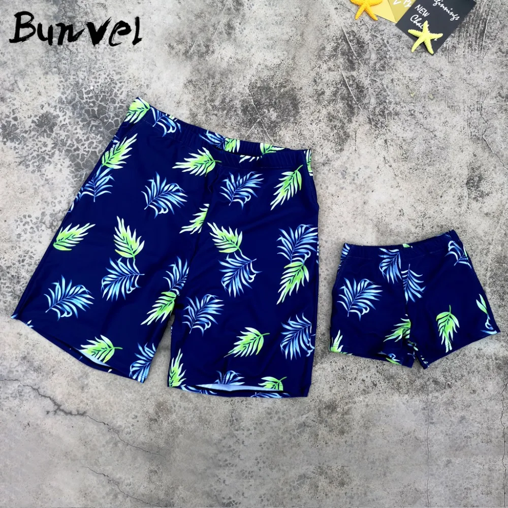 Bunvel Лето Папа и сын пляжные плавки одежда для родителей детей спортивные шорты