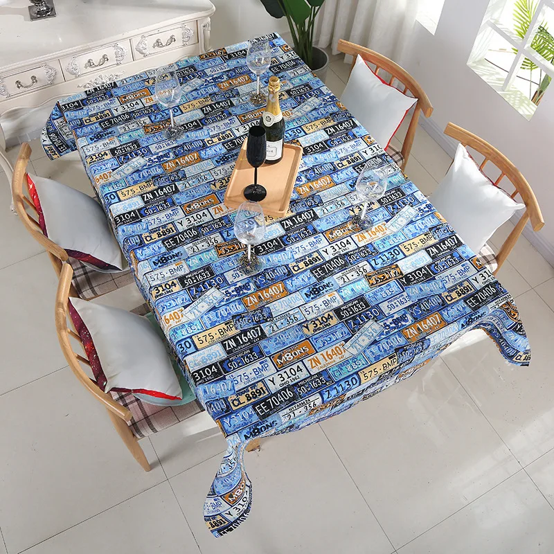 

Simanfei Table Cloth European Fashion Canvas Leaves Tablecloth Decoration Non-slip Stain-resistant Rectangle Modern Table Cloth