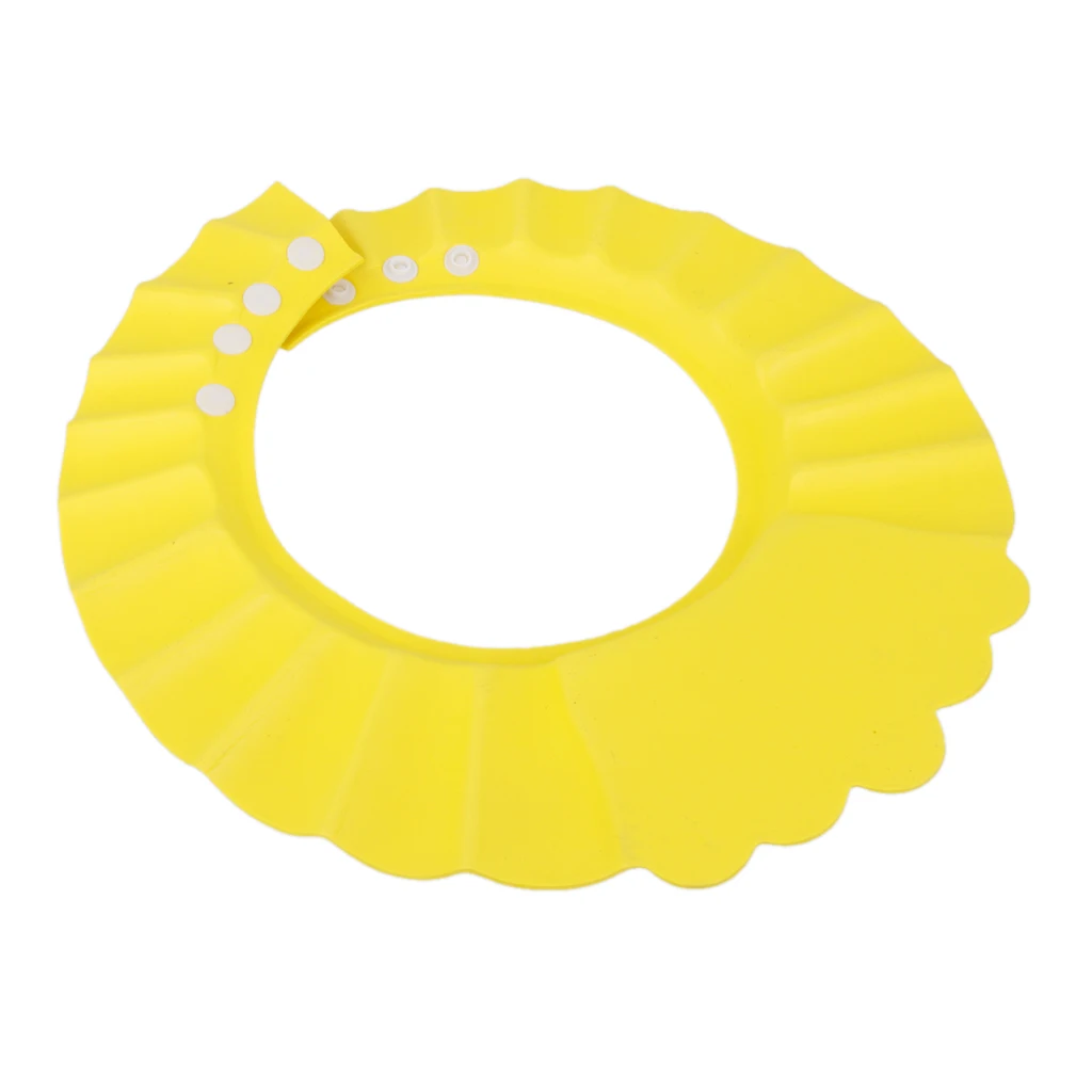 One Piece EVA Baby Kids Swimming Swim Bath Bathing Bathroom Shower Adjustable Cap Wash Cutting Hair Shield Waterproof Visor Hat