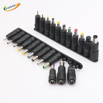 

VODOOL 23pcs/set 5.5x2.1mm Female Jack to 23 Multi Type Power Plug Connector Adapter DC Plugs for AC Power Adapter Universal