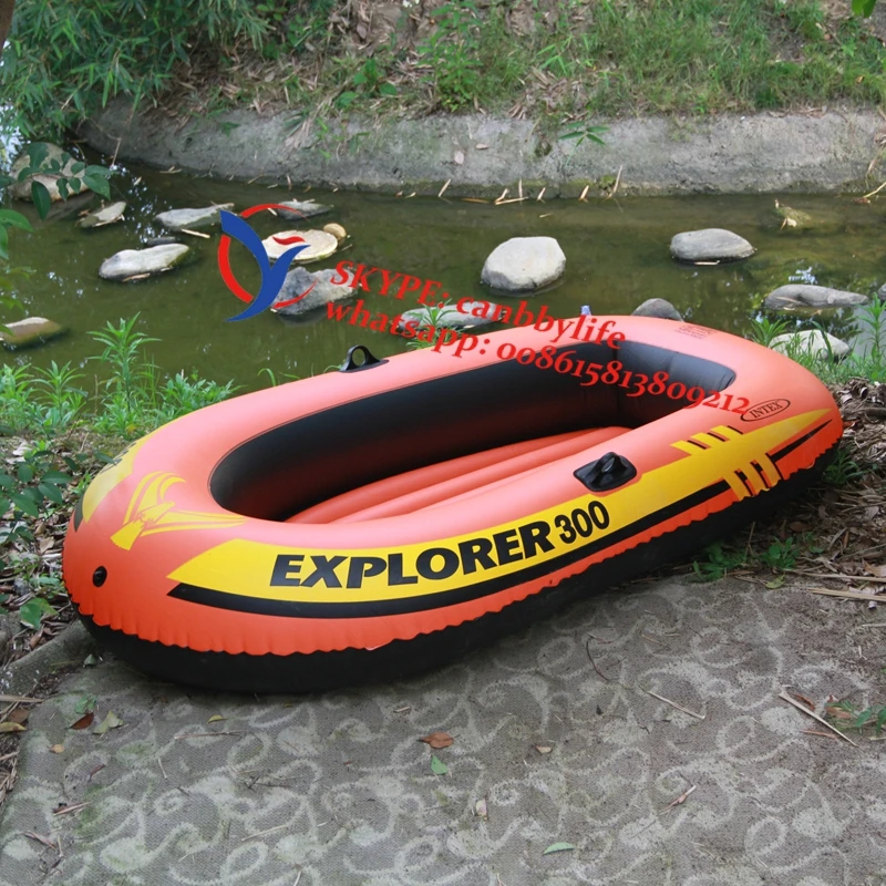 Три человека Intex Explorer 300 надувной плавательный бассейн водная игра гоночная лодка