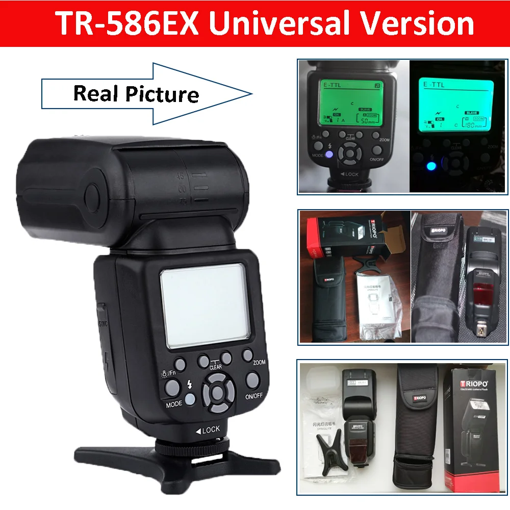 TRIOPO TR-586EX N Wireless Flash Mode TTL Speedlite Speedlight All For Nikon D750 D800 D600 D700 D610 D7100 D7000 For Canon