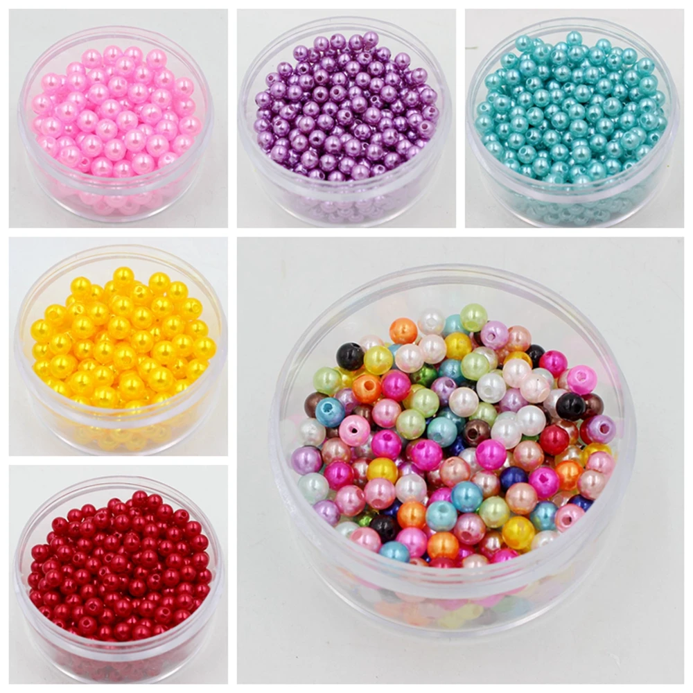 Free Shipping 19colors ABS Imitation Pearl Round Resin Plastic Beads, Making Jewelry Diy beads