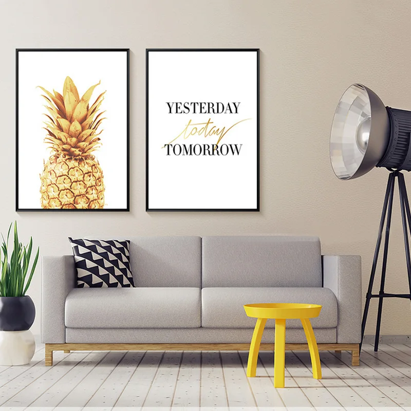 

Ananas Posters Plants Pineapple Wall Art Pictures Nordic Canvas Landscape Painting Modern Living Room Print Home Decor No Frame