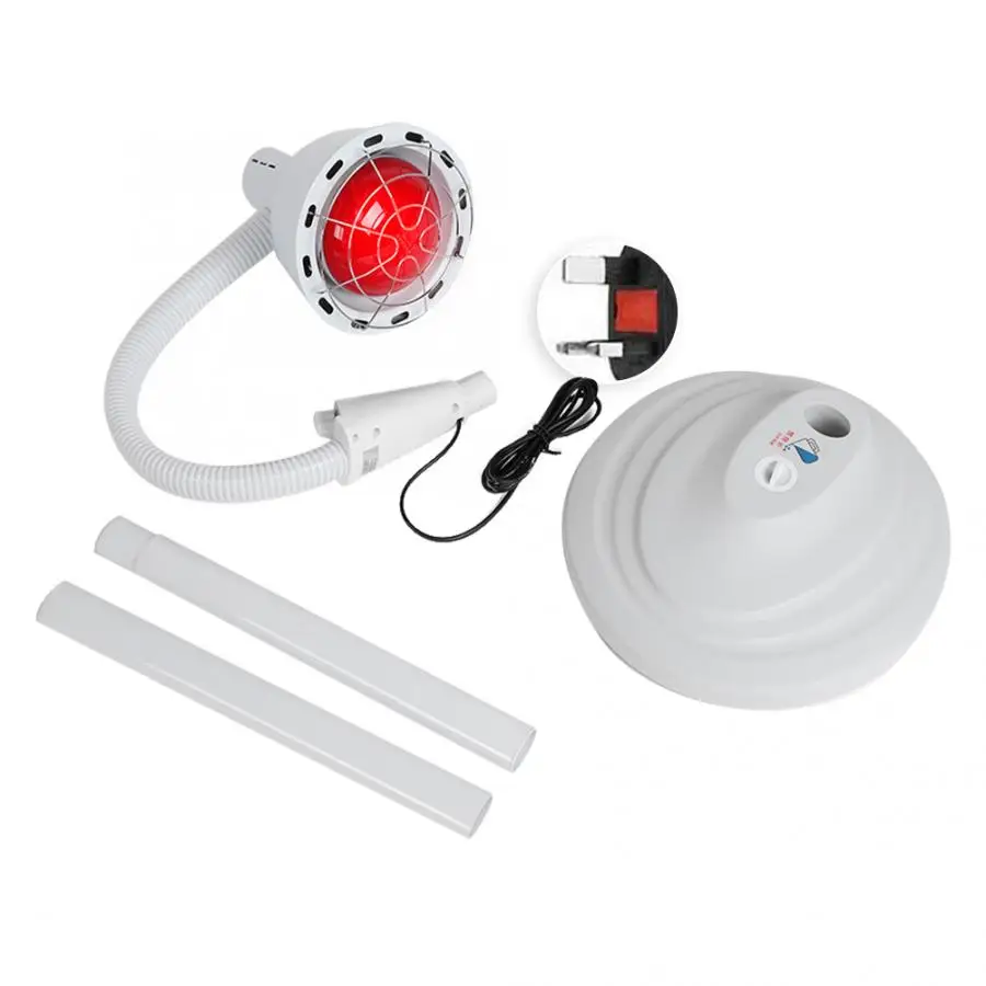 Микро игольчатый регулируемый инфракрасный светильник с подогревом, терапия, напольная подставка, Косметическая лампа для лечения кожи, вакуумная лампа - Цвет: UK Plug