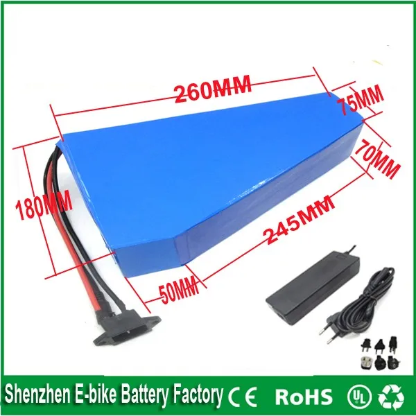 Sale  48v 1000w triangle electric bike battery  48V 20Ah for 48v Bafang/8fun 1000w /750w mid/center drive motor  +charger +bag 8