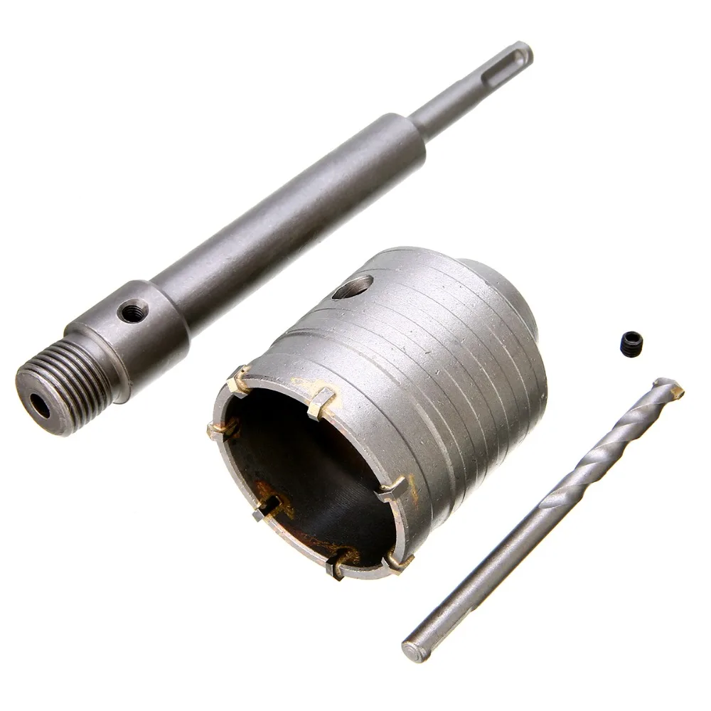 

Concrete Wall Drill Bit Hole Saw Cutter with 200mm Connecting Rod Wrench Set Mayitr For Brick Cement Stone