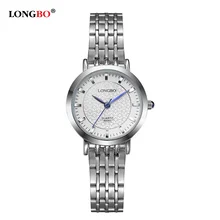 Fashion LONGBO Brand Watches Women Elegant Steel Bracelet Quartz Watch Men Women Waterproof Wristwatch 2017 Hot Montre Fomme