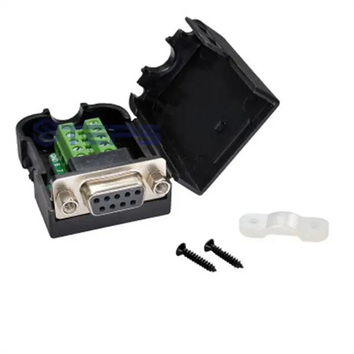 

Free shipping DB9 female 9 Pin COM adapter plate RS232 serial to terminals DR9 plate 485 female breakout board