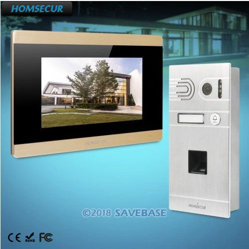 HOMSECUR 7\ Wired Video Door Entry Phone Call System Door Intercom Voice Message for Apartment BC061-S + BM715-G