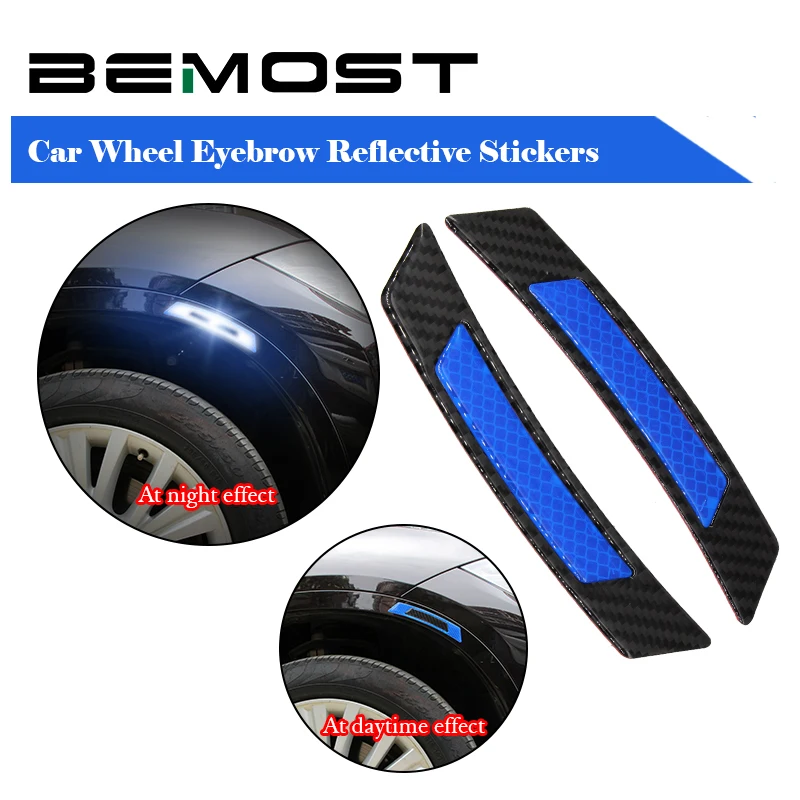 

BEMOST Car Wheel Rim Eyebrow Reflective Warning Strip Protective Stickers For Renault Scenic 3 Megane 2 Fluence Modus Master