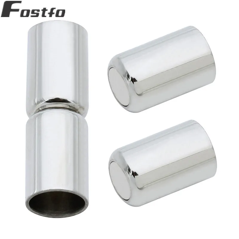 

2set/lot 4mm/5mm/6mm/8mm Hole Magnet Clasp Stainless Steel Magnetic Clasps For Round Leather Cord Bracelets Diy Jewelry Making