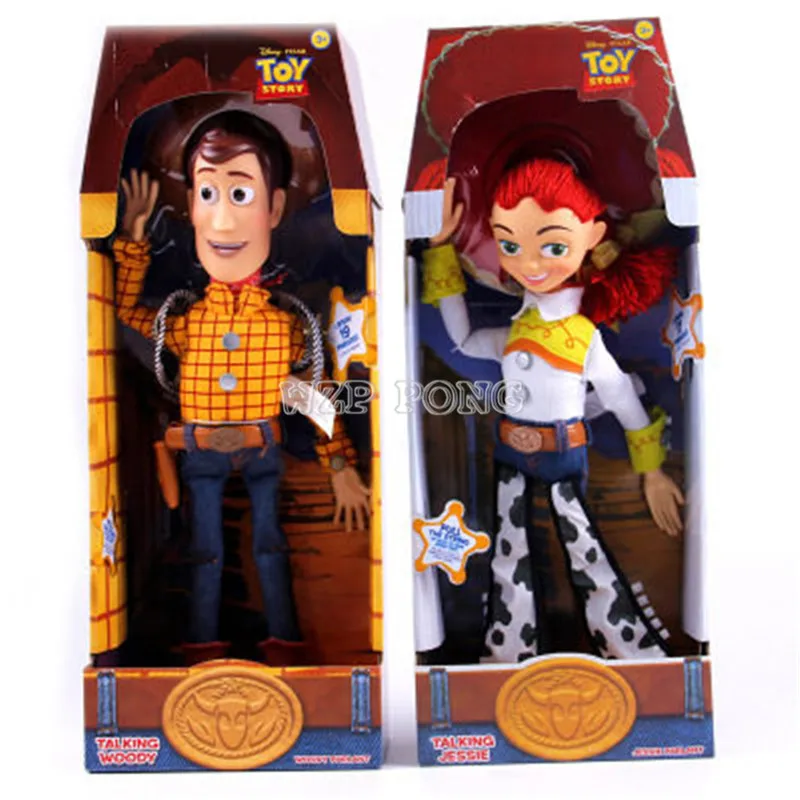 

Anime Toy Story 3 PVC Action Figure Jessie Woody 36 Cm Collection Model Kid Toy Electrified with Voice Speak English RETAIL BOX