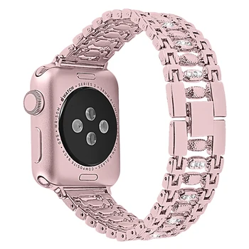 

For Apple Watch band 40mm 44mm 38mm 42mm women Diamond Band for Apple Watch series New for iWatch bracelet stainless steel strap