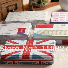 4 шт./лот Винтажный английский стиль Оловянная коробка металлический контейнер коробка для ювелирных изделий Коробка для таблеток Подарочный чехол Рождественский подарок