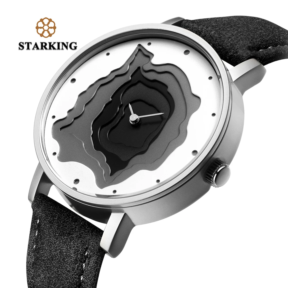 

High Quality STARKING Brand Retro Type Wristwatch Leather Earth Conception Simplicity Watch Quartz Relogio Feminino Gift