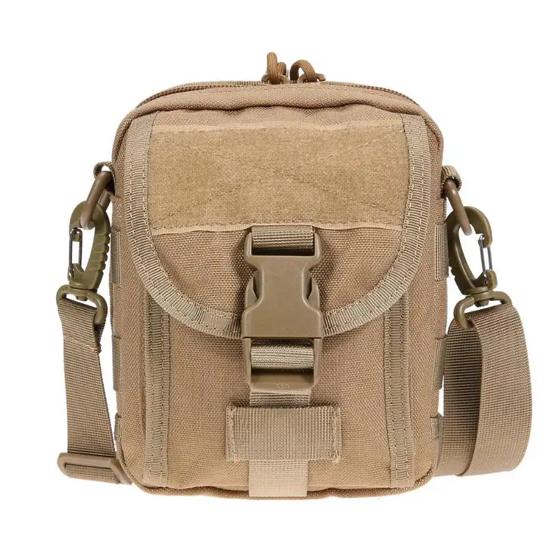Водонепроницаемая 1000D нейлоновая Спортивная тактическая поясная сумка на ремне, сумка на плечо для улицы, сумка для повседневного использования, портативная Военная поясная сумка - Цвет: khaki