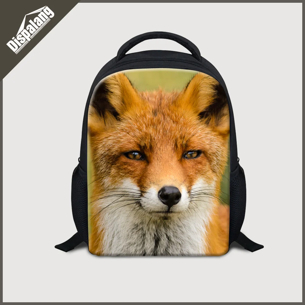 ##BUY Dispalang animal school backpacks for boys girls 3D fox wolf small kindergarten bookbags children 12 inch mini mochilas rucksack
