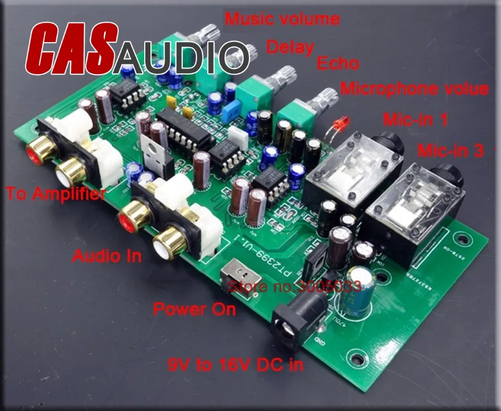 Assembled Microphone Mixer Sound Processor Controller Preamp For Karaoke Or PAsound processor