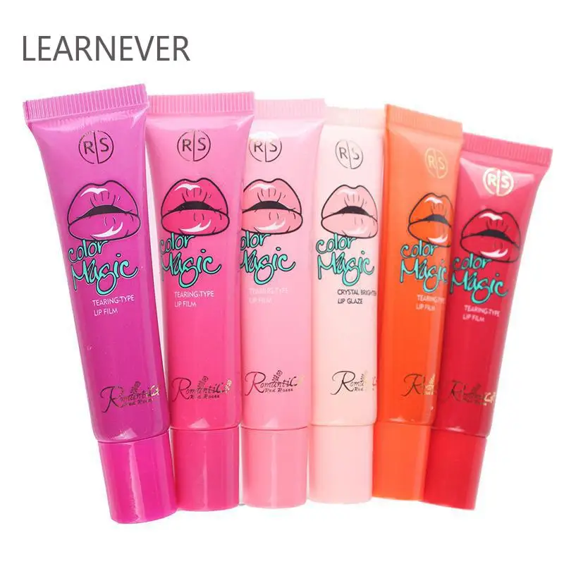 LEARNEVER Fashion Women Girls New Lip Gloss Tattoo Sticker Lipstick Waterproof Megic Color Mask Tint Tattoo Sticker Lipstick