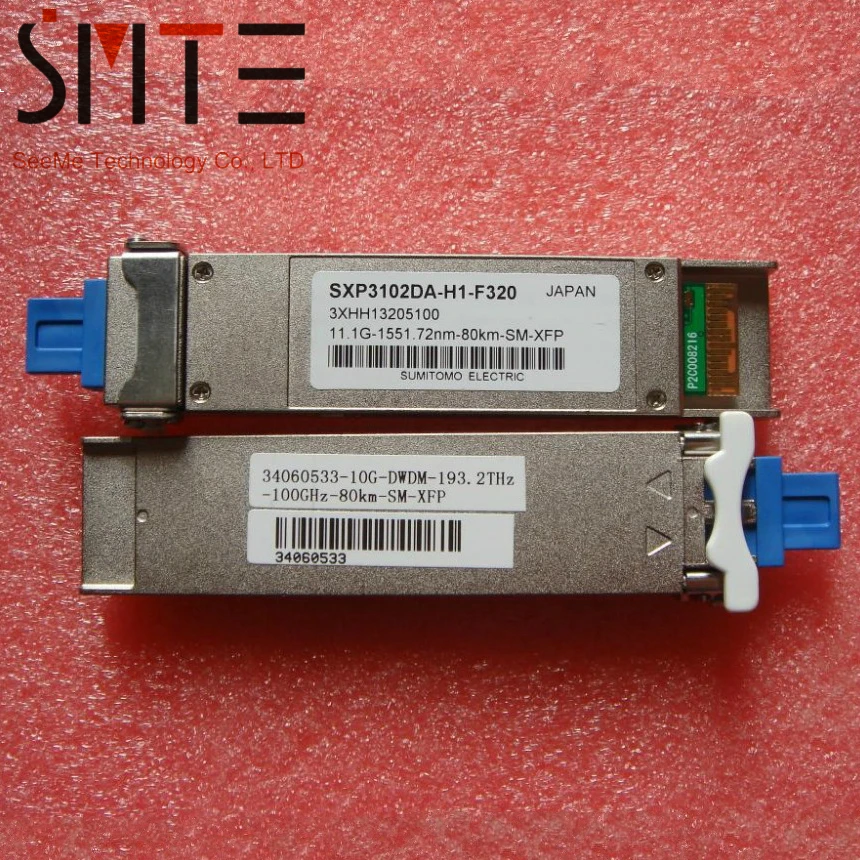 

SUMITOMO SXP3102DA-H1-F320 DWDM 10G 80KM 11.1G-1551.72NM-80KM-SM-XFP 3XHH13205100 fiber optical tansceiver