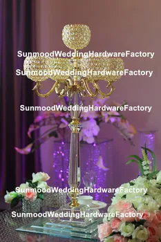 

transparent cylinder shape wedding glass gold vases wholesale