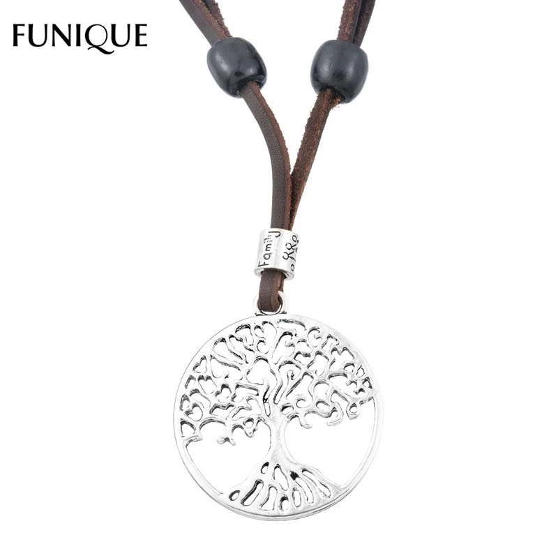 FUNIQUE модное ажурное ожерелье с цветочным узором и изображением дерева деревянные