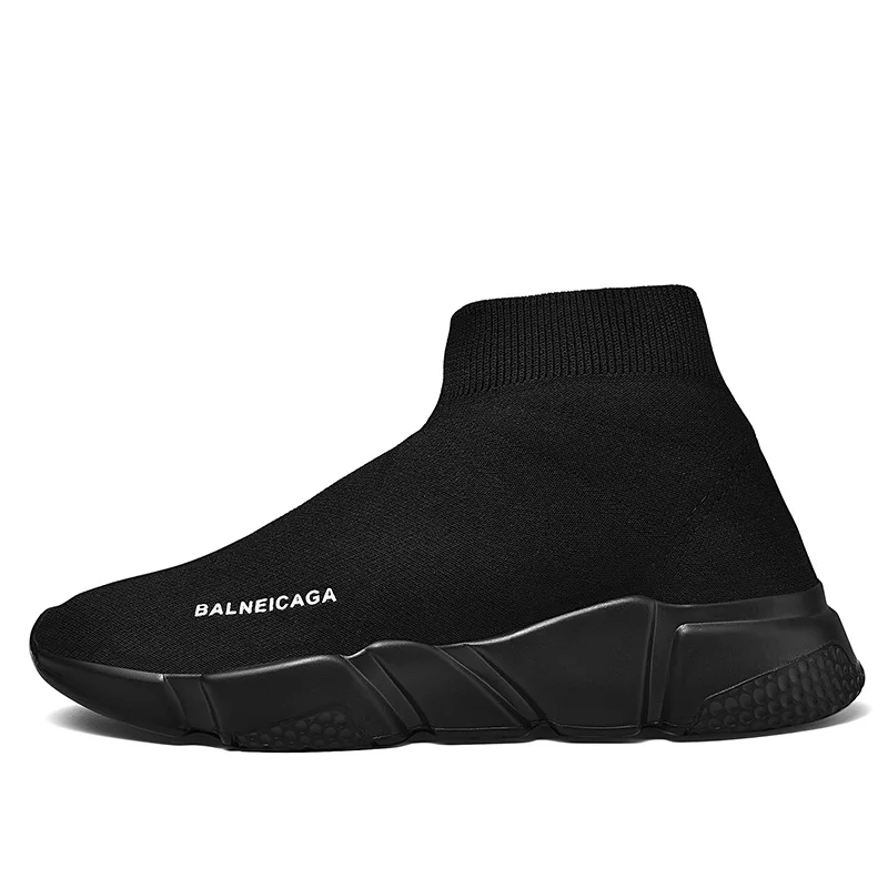 

2019 Unisex Sneakers Vulcanized Shoes Sock Sneakers Men Summer Slip On Flat Shoes Women Plus Size Loafers Walking Flat