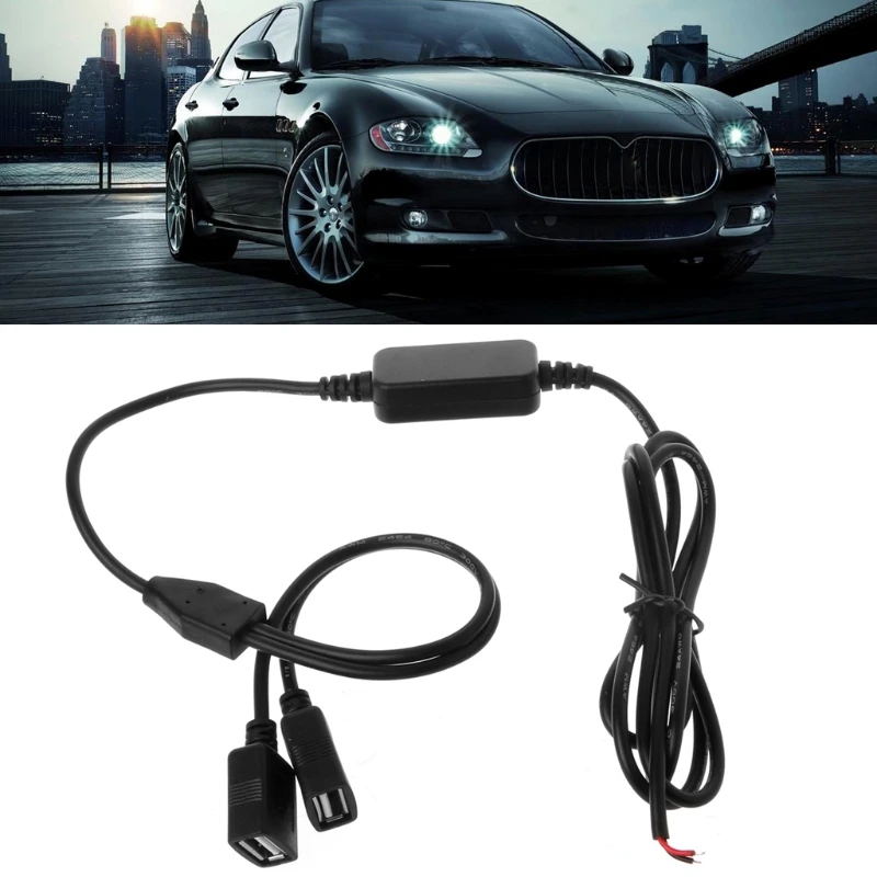 

Car Charger Dual USB Female Plug 12V to 5V 3A DC to DC Power Supply Converter For DVR