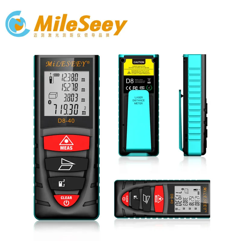 Mileseey D8 40M 100M Laser Rangefinder Handheld Digital Distance Meter Screen outdoor laser distance meters tape measure tool