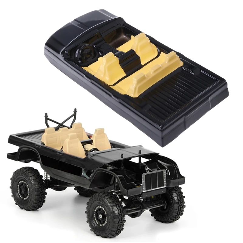 

RC Car Interior Decor for 1/10 Axial SCX10 II 90046 90047 Cherokee Body Shell Black