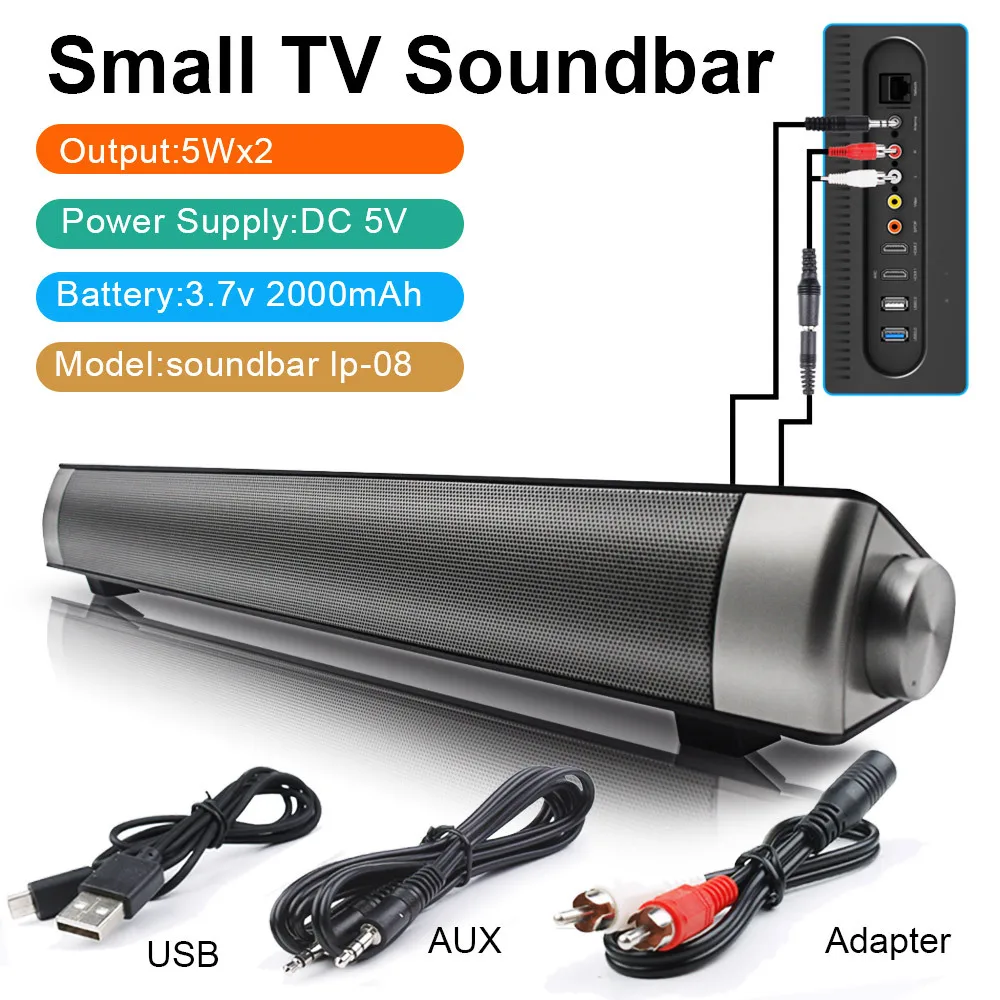 Bluetooth 4 1 Саундбар USB AUX стерео громкий динамик беспроводной Блютуз звуковой бар
