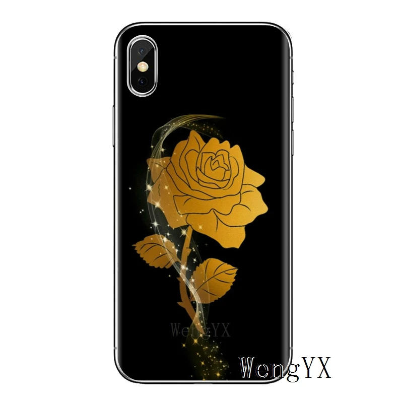 Розовый золотой цветок розы класса люкс для Xiaomi Redmi S2 5 plus 6A 4A 4x Note 3 4 5 5A 6 Pro Pocophone F1 мягкий термополиуретановый Чехол для мобильного телефона чехол