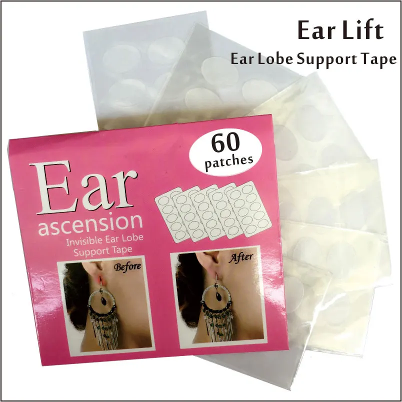 

Invisible Ear Stickers Lobe Lift Support Tape Perfect for Stretched or Torn Ear Lobes and Relieve strain from heavy earrings