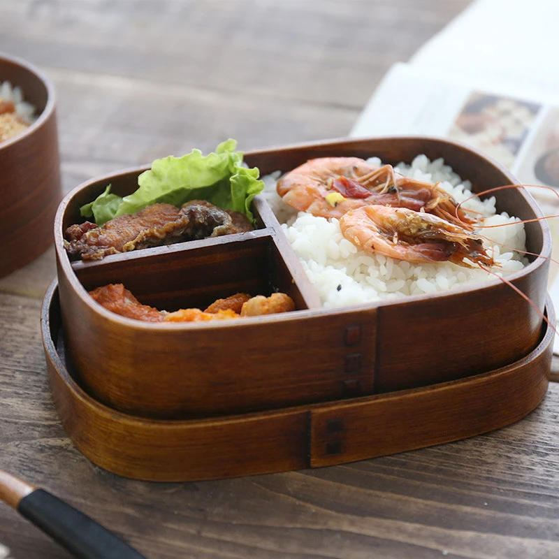 TUUTH деревянный ланч бокс для суши в японском стиле Bento детей школьный пикник