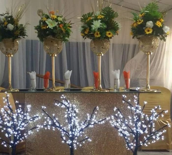

2016 Popular Artifical gold color Flower Metal Vase wedding decoration wedding centerpiece &Party&Home&Venue decoration