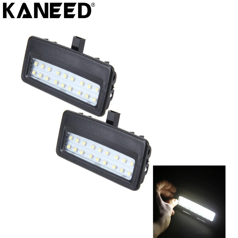 

KANEED 2 PCS White Light Car LED Vanity Mirror Lamp Sun Visor Lights with 18 SMD-3528 Lamps for BMW F10/F11/F07/F01/F02/F03/F04