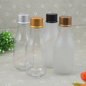 

150ml clear/clear frosted PET bottle with many colors aluminum lid.essential oil/liquid/moisturizer/facial water container
