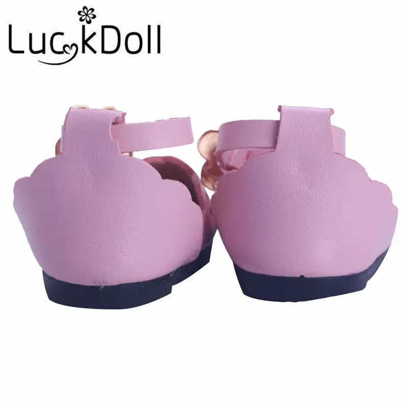 LUCKDOLL одноцветное Цвет Обувь с прорезями подходит 18 дюймов American& 43 см для ухода за ребенком для мам Baby Doll одежду, аксессуары, для девочек, игрушки, поколение, подарок