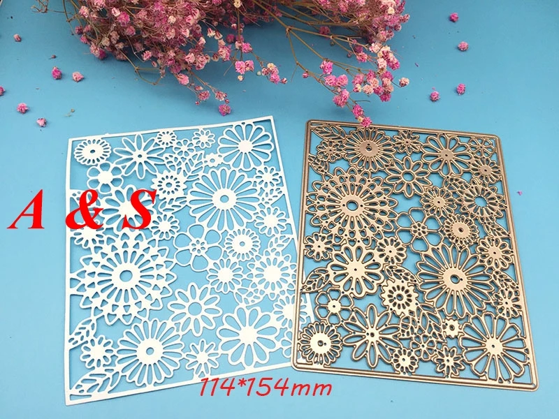  Y428 METAL CUTTING DIES Background Flower Scrapbook card invitation paper craft party decor embossi - 32853626720