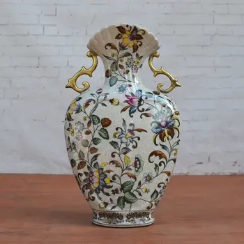 

Tao Caicai European Royal Porcelain Vase Home Furnishing retro crack decoration