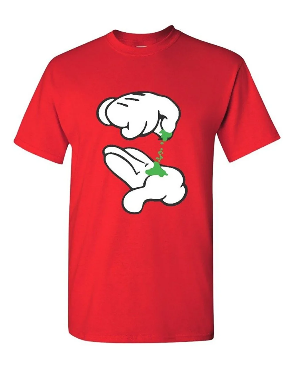 2017 Summer Style Fashion Cartoon Hands Pinching Weed T shirt Weed
