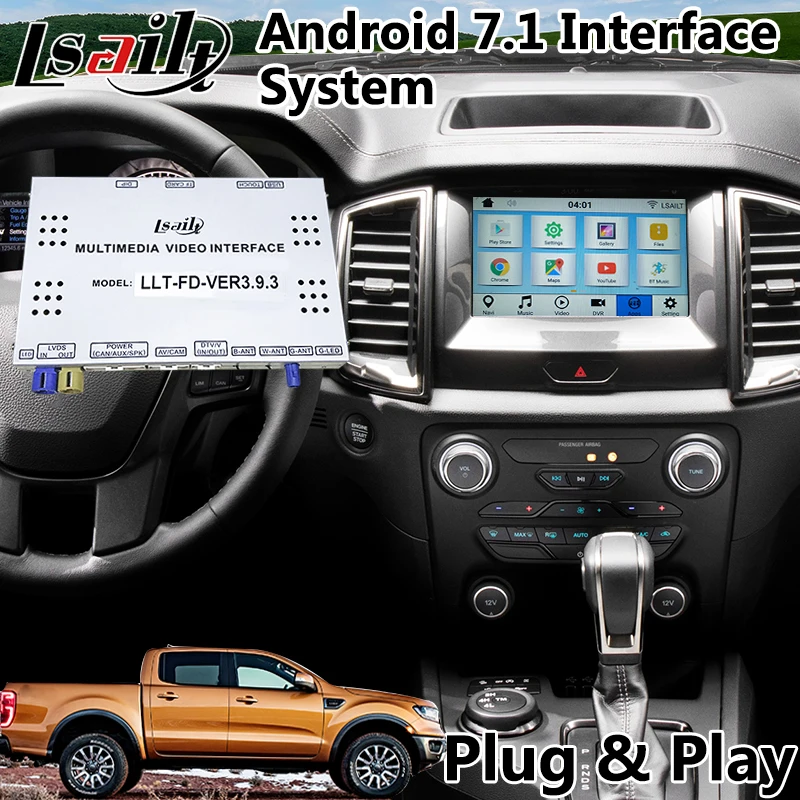  Lsailt Android 7.1 GPS Navigation Interface for Ford Ranger SYNC 3 System 2016-2019 with 3GB RAM 32