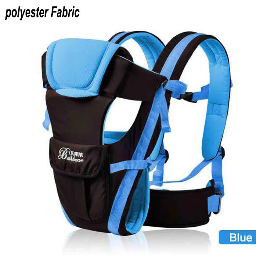 2-30 М портативный Многофункциональный Дышащий Кенгуру кенгуру комфортно младенческой Фронтальная перевозчик рюкзак слинг wrap чехол рюкзаки - Цвет: Polyester Blue