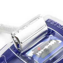 Бритва для бритья с двойным краем, безопасная бритва с бабочкой, 2003-M, с футляром для путешествий, легкая, WEISHI, 10 шт./партия, новинка