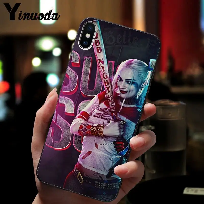 Yinuoda чехол для телефона с принтом сделай сам harley quinn iPhone X XS MAX 6 6S 7 7plus 8 8Plus 5 5S