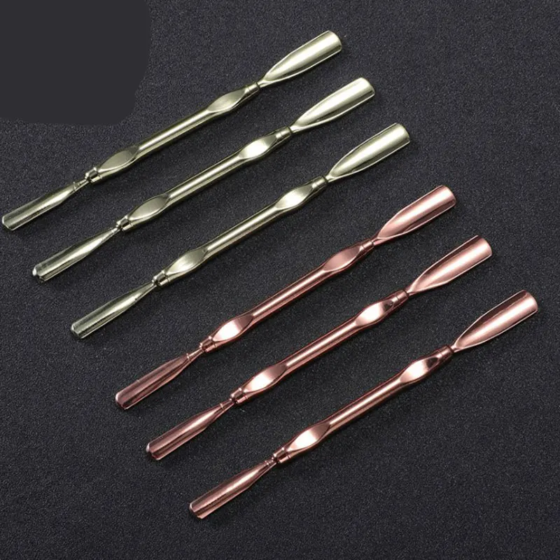 

6pcs Rose Gold Stainless Steel Double-Headed Nail Carpet Manicure Steel Push Double-Headed Dead Skin Push Dead Skin Shovel