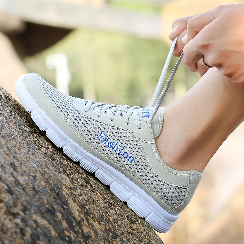 

38-48 Size Women Running Shoes Breathable Mesh Sneakers for Men Lightweight Sport Shoes Female Black Blue Walking Athletic Shoe