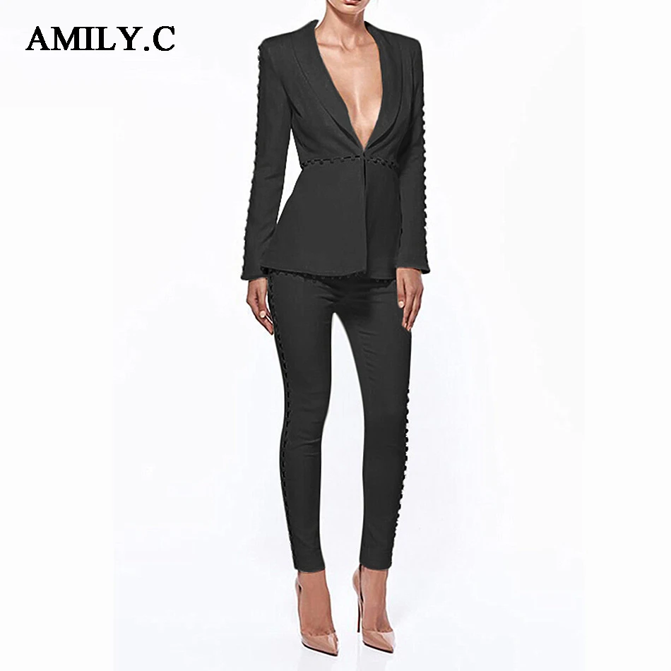Ocstrade-2018-Hot-Summer-Runway-New-Fashion-Deep-v-neck-Elegant-Formal-White-Evening-Pant-Suits (2)_